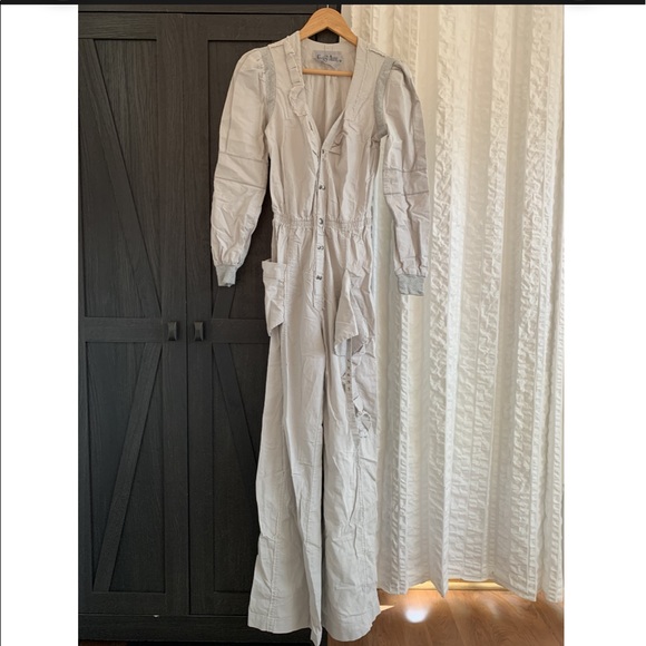 Vintage Grey Ant / Gray Jumpsuit  Coveralls XS SM - Picture 3 of 8